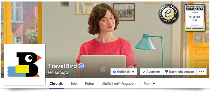 TravelBird auf Facebook